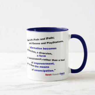 Information is a distraction mug