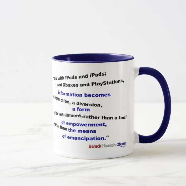 Information is a distraction mug (Right)