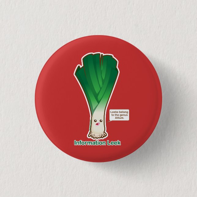 Information Leek 3 Cm Round Badge (Front)
