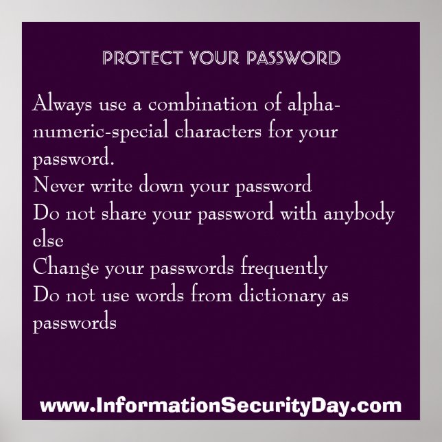 Information Security Day Poster (Front)