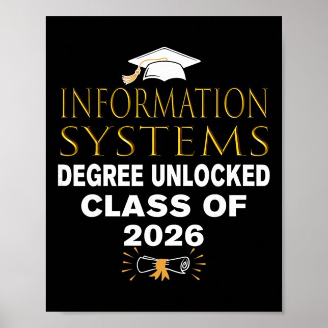 Information Systems Degree Unlocked Cl Of 2026 Tec Poster (Front)