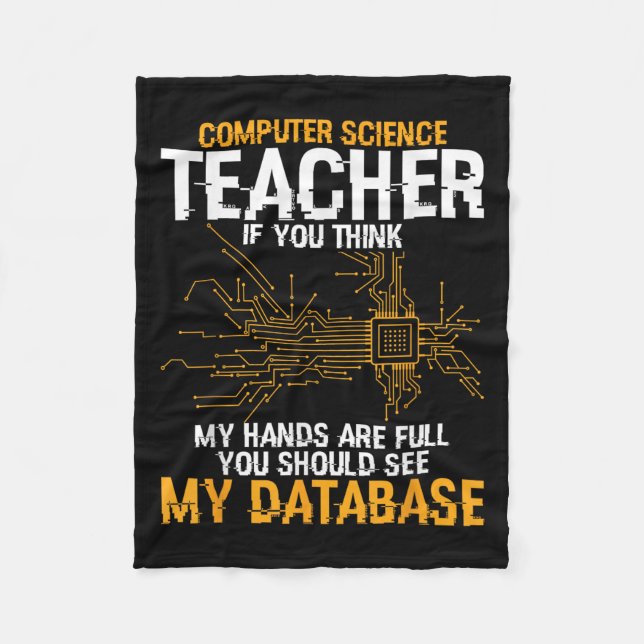 Information Technology Database Computer Science T Fleece Blanket (Front)