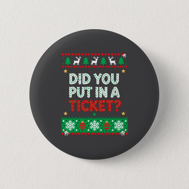 Information Technology Funny Christmas Computer Te 6 Cm Round Badge (Front)