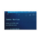 Information Technology IT blue business card