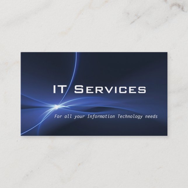 Information Technology Services Business Card (Front)
