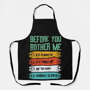 Information Technology Tech Technical Support Apron