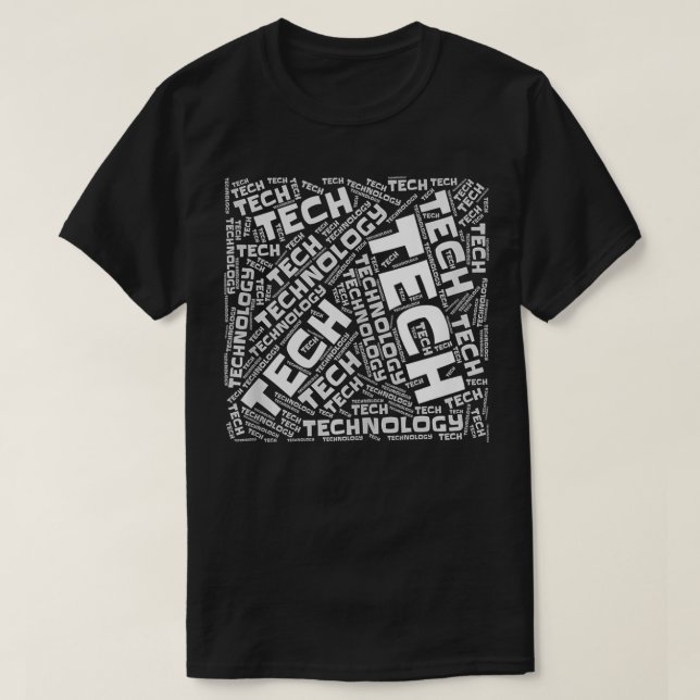 Information Technology WordArt for Software Develo T-Shirt (Design Front)