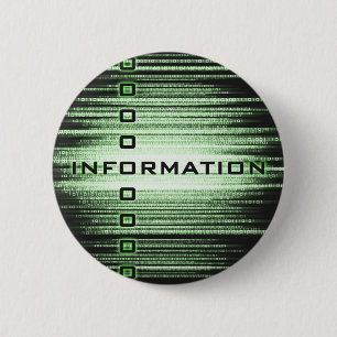 Information Text Design 6 Cm Round Badge