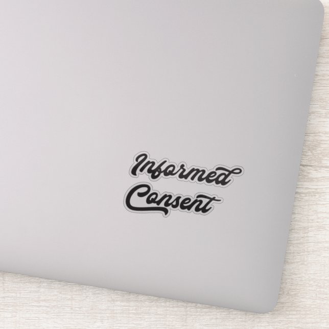 informed consent sticker (Detail)