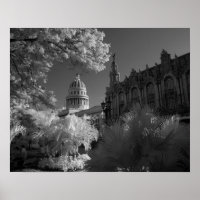 Infra red of Capitol building dome in Havana