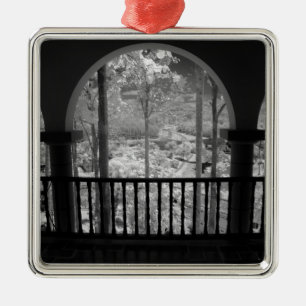 Infra red of trees buildings and trails in Las 3 Metal Tree Decoration