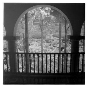 Infra red of trees buildings and trails in Las 3 Tile