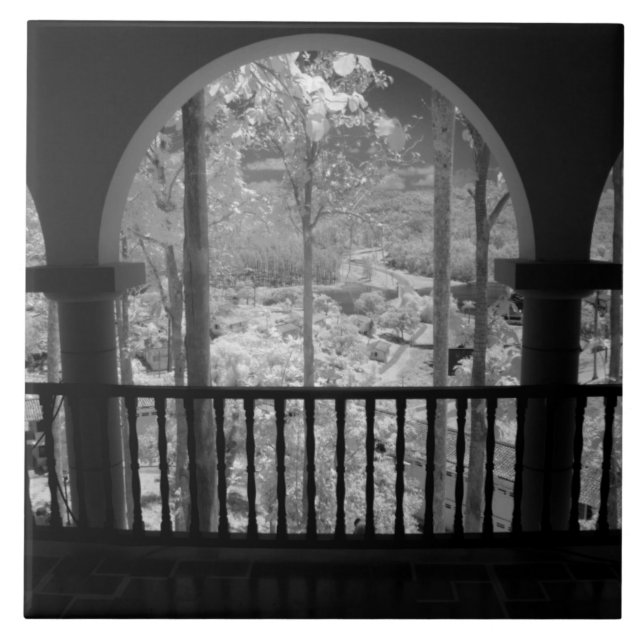 Infra red of trees buildings and trails in Las 3 Tile (Front)