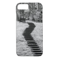 Infra red of trees buildings and trails in Las