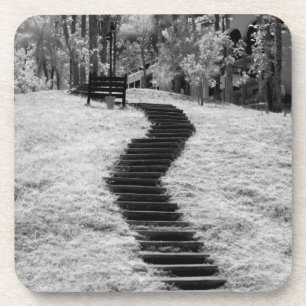 Infra red of trees buildings and trails in Las Coaster