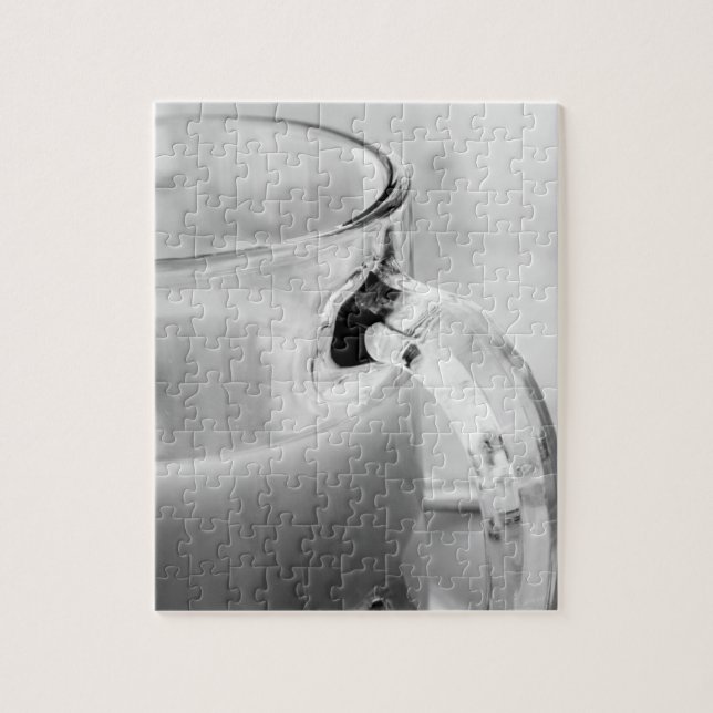 Infrared, Black & White,cup, glass, coffee, Jigsaw Puzzle (Vertical)