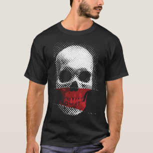 Infrared Skull: Dotted Design in Shades of Red T-Shirt