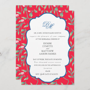 Infrared Tang Rehearsal Dinner Invitation