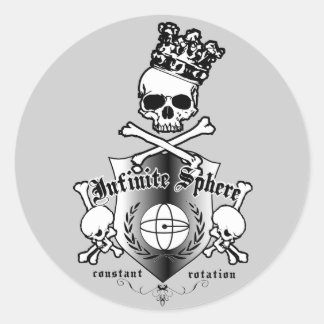 infskull classic round sticker