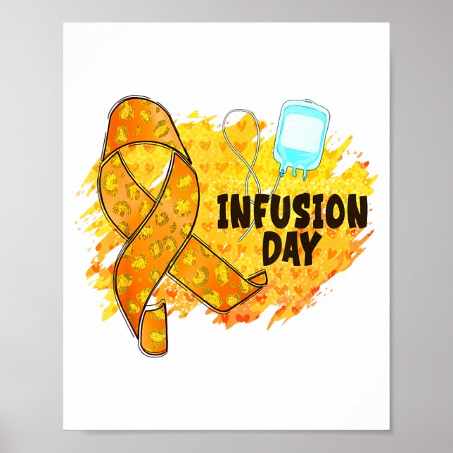 Infusion Day Multiple Sclerosis Awareness Orange R Poster (Front)