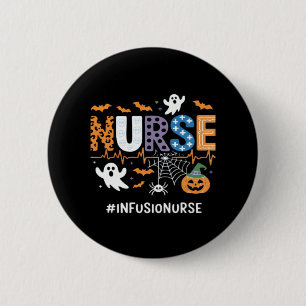 Infusion Nurse Nursing Stethoscope Halloween Essen 6 Cm Round Badge