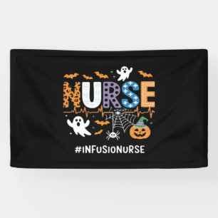 Infusion Nurse Nursing Stethoscope Halloween Essen Banner