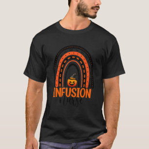 Infusion Nurse Rainbow Halloween Pumpkin Infusion  T-Shirt