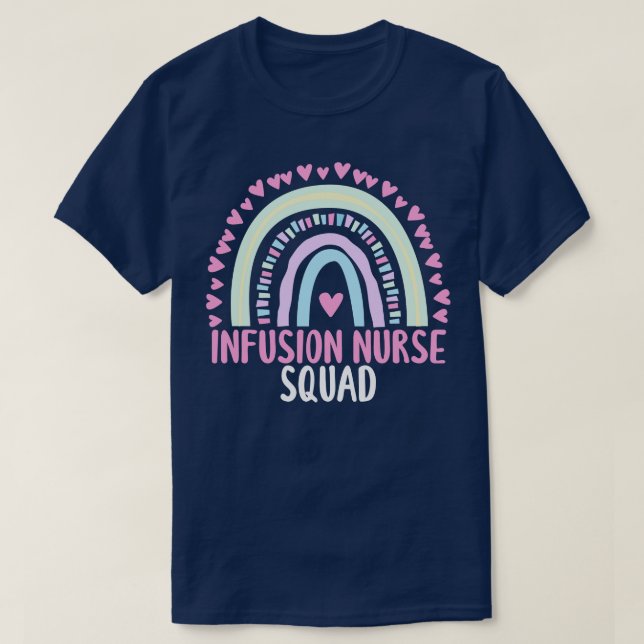 Infusion Nurse Squad Party Matching Womens Appreci T-Shirt (Design Front)