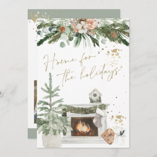 INGE Cosy Fireplace Scandinavian Christmas Card