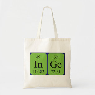 Inge periodic table name tote bag