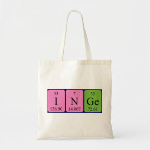Inge periodic table name tote bag