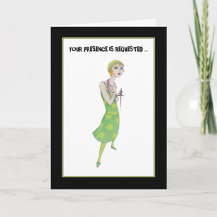 Ingenue Murder Mystery Invitation Card