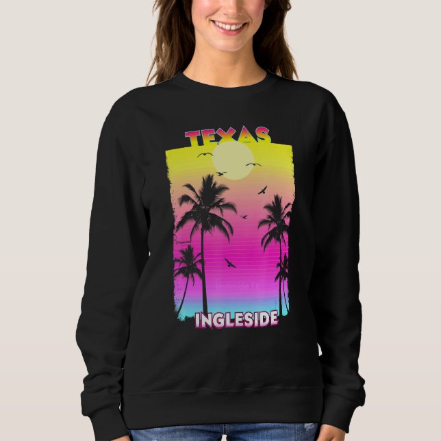 Ingleside Texas Tx Summer Vintage Sunset Sweatshirt (Front)