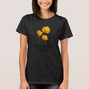 Inglewood California CA Poppy Flower State City Vi T-Shirt