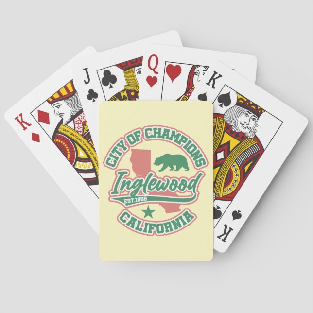 Inglewood,California Playing Cards (Back)