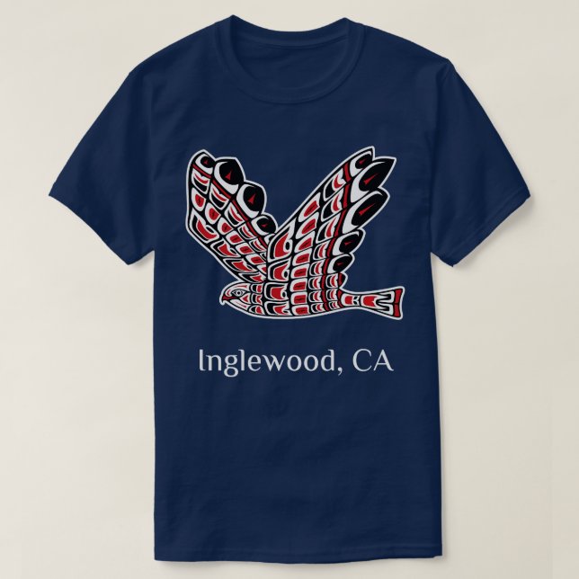 Inglewood Redailed Hawk Native American Bird of Pr T-Shirt (Design Front)