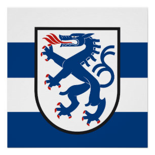 Ingolstadt city flag germany symbol emblem dragon poster