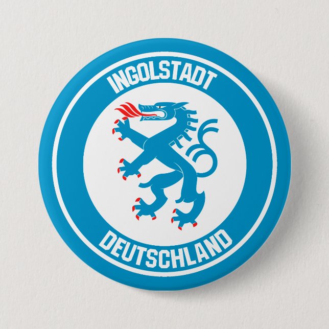 Ingolstadt Round Emblem 7.5 Cm Round Badge (Front)