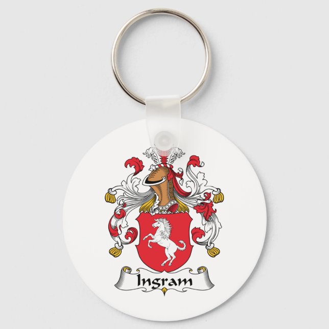 Ingram Family Crest Key Ring (Front)