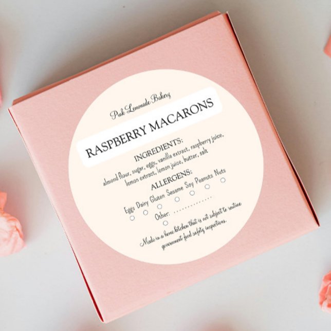 Ingredient and Allergen Food Label (Creator Uploaded)