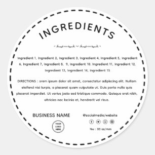 Ingredient Direction With Logo Product Label