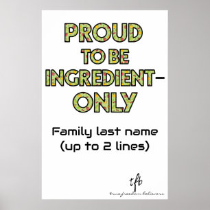 Ingredient-Only Household Large Poster