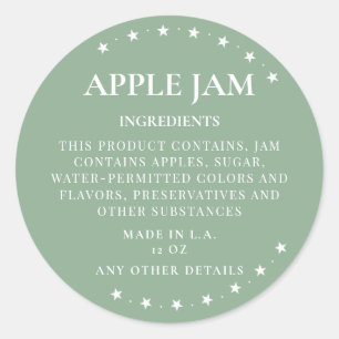 Ingredient Stickers Small Business Ingredient