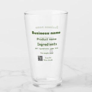 Ingredients add product name weight scan Q R detai Glass