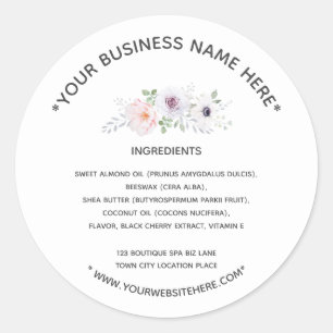 Ingredients Label White Charcoal