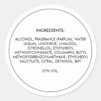 Ingredients Product Label