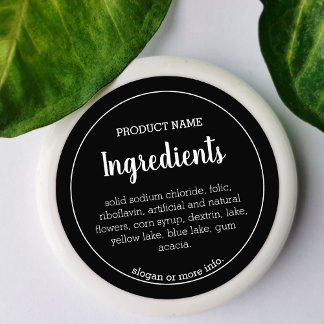 Ingredients Product Label | Modern, Simple Sticker