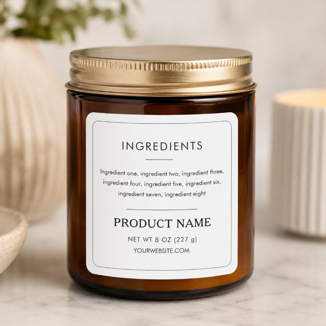Ingredients Product Minimalist Label (Creator Uploaded)