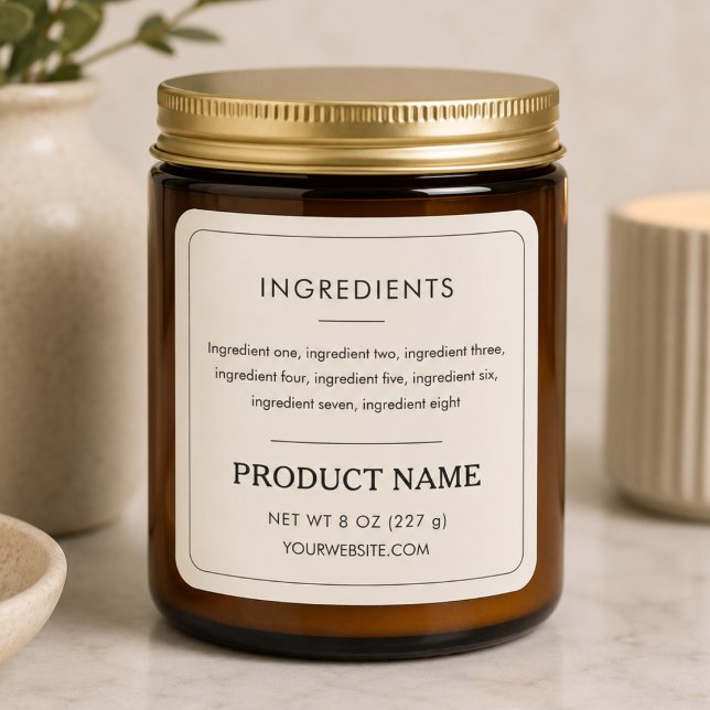 Ingredients Product Neutral Minimalist Label (Creator Uploaded)