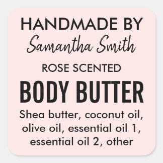 Ingredients simple body butter product label